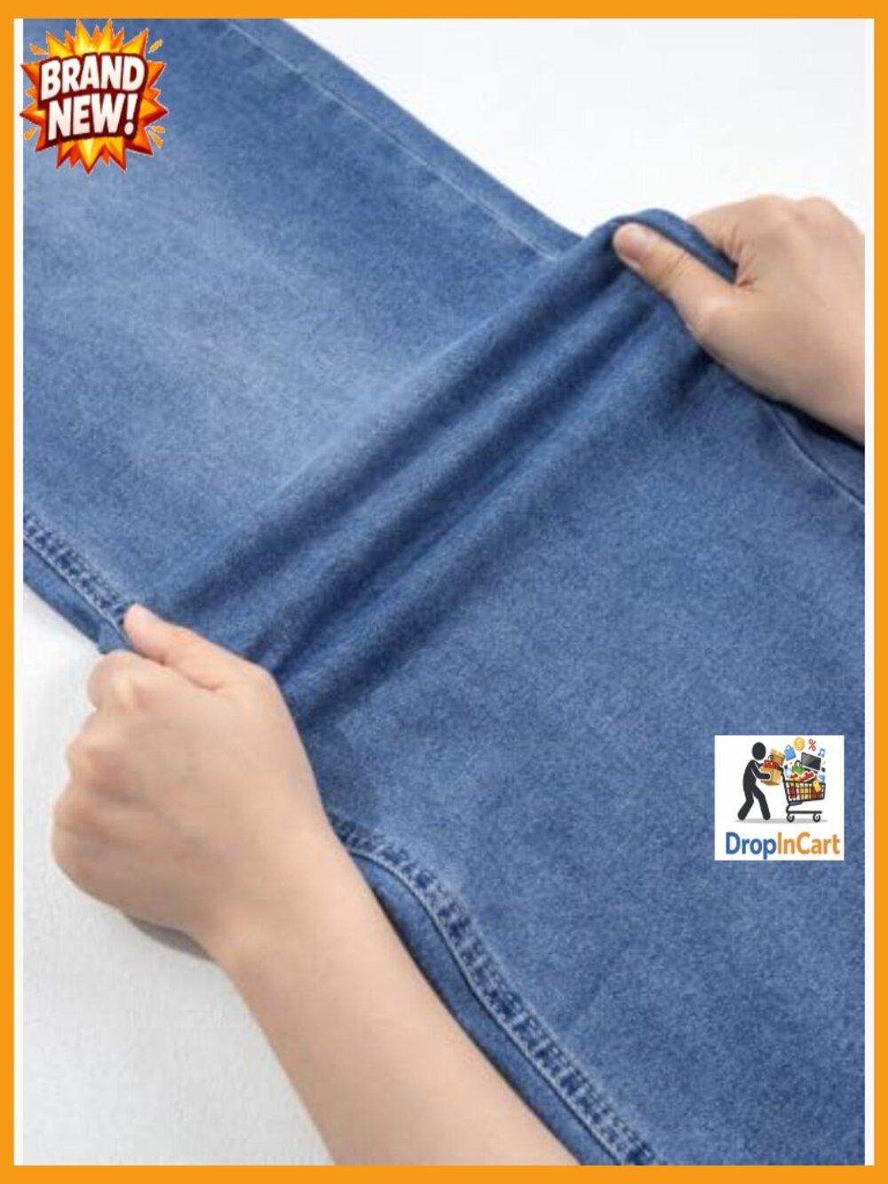 Stretchy High Waisted Flare Jeans Wide Leg Pants with Pockets - Picture 5 of 7